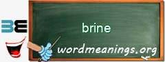 WordMeaning blackboard for brine